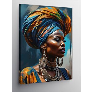 Kanvas Tablo Afrikalı Kadın 100x140 cm