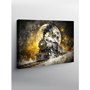 Kanvas Tablo Buharlı Tren Lokomotif 100x140 cm