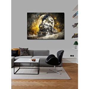 Kanvas Tablo Buharlı Tren Lokomotif 100x140 cm