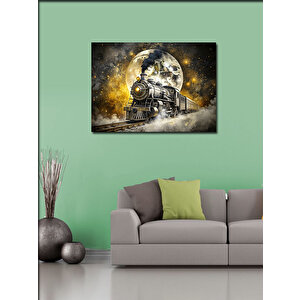 Kanvas Tablo Buharlı Tren Lokomotif 70x100 cm