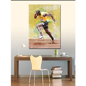 Kanvas Tablo Usain Bolt 100x140 cm