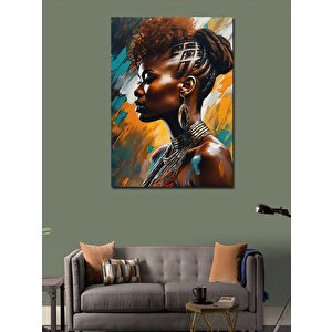 Kanvas Tablo Afrikalı Kadın 100x140 cm