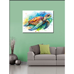 Kanvas Tablo Sevimli Kaplumbağa 70x100 cm