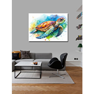 Kanvas Tablo Sevimli Kaplumbağa 70x100 cm