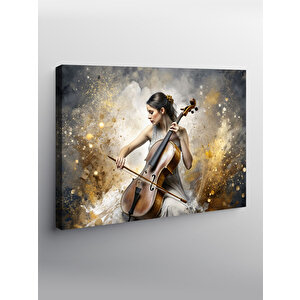 Kanvas Tablo Çello Çalan Kadın 70x100 cm