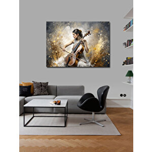 Kanvas Tablo Çello Çalan Kadın 70x100 cm