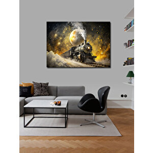 Kanvas Tablo Buharlı Tren Lokomotif 70x100 cm