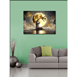 Kanvas Tablo Dolunay Ve Kız Kulesi 70x100 cm