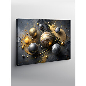 Kanvas Tablo Soyut Gezegenler 100x140 cm