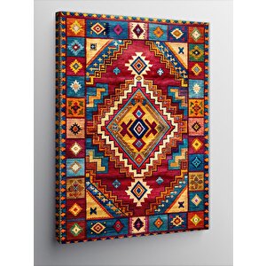 Kanvas Tablo Halı Desenli