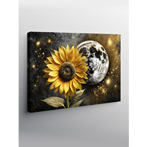 Kanvas Tablo Ayçiçeği Ve Dolunay 70x100 cm