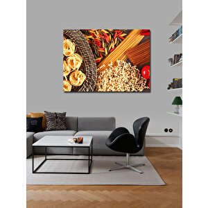 Kanvas Tablo Makarna Çeşitleri 100x140 cm