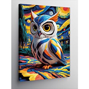 Kanvas Tablo Van Gogh Tarzında Baykuş