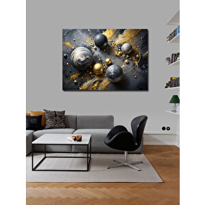 Kanvas Tablo Soyut Gezegenler 100x140 cm