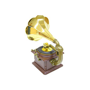 Gramofon Müzik Kutusu  Kahverengi 25x13