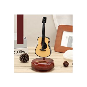 Gitar Müzik Kutusu, Kahverengi, 22x9 Kahverengi