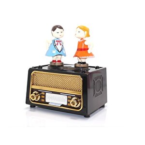 Radyo Müzik Kutusu  Kahverengi 18x13 Çok Renkli