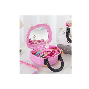 Çanta Müzik Kutusu, Pembe, 14x13 Pembe