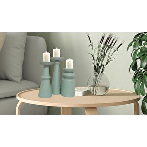 Lukna Seramik Mumluk Seti, Yeşil, 24x9 Yeşil