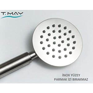 Eca Delta Banyo Bataryası + T-may Sardes Mat İnox Oval Borulu Hareketli Sürgülü Duş Seti Üst Takımı