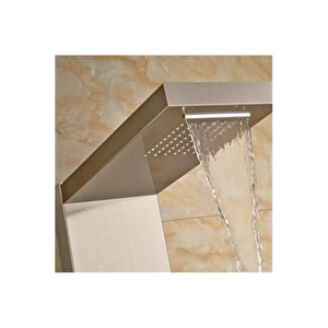 Sam Fırat Gri Bej Masajlı Duş, Dikey Duş Paneli, Shower Panel, Duş Fiskiyesi