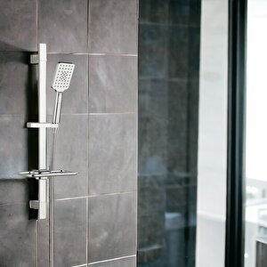 Eca Lia Banyo Bataryası + T-may Belen Kare Borulu Hareketli Sürgülü Duş Seti Üst Takımı