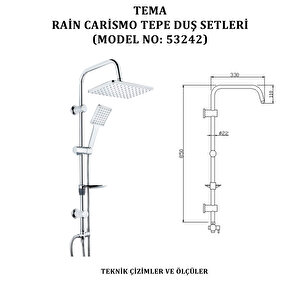 Rain Carismo Tepe Duş Setleri (model No: 53242)