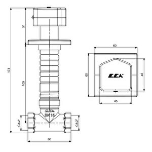 Eca Royal Ankastre Ara Kesme Valfi 102151026