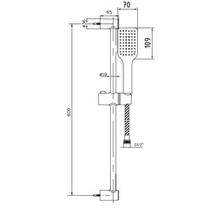 Eca Tiera Banyo Hareketli Sürgülü Duş Seti Üst Takımı Mat Siyah 102146075c1