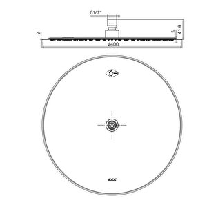 Eca Banyo İnce Yuvarlak Tepe Duş Başlığı 40x40 102145047