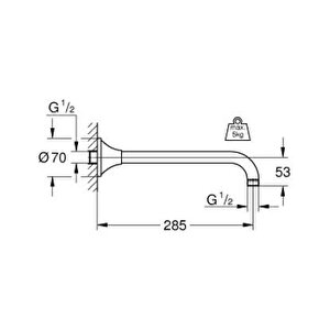 Grohe Rainshower Grandera Duş Kolu 286 Mm - 26900ig0