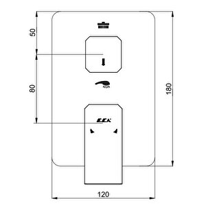 Eca Tiera Ankastre Banyo Bataryası Sıva Üstü 2 Yollu Mat Siyah Renkli 102167235c1-kde