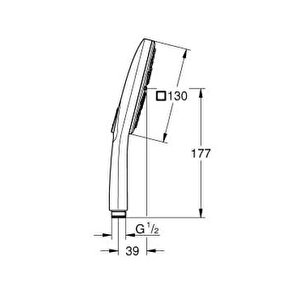 Grohe Rainshower Smartactive 130 Cube El Duşu 3 Akışlı - 26582a00