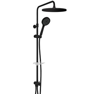 Eca Dalia Plus Teleskobik Kolonlu Banyo Tepe Duş Seti Kare Takım Mat Siyah 102158040c1