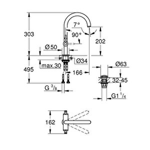 Lavabo Bataryası Atrio L Boyut - 21145al0
