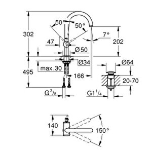 Atrio Tek Kumandalı Lavabo Bataryası 1/2" L-boyut - 24362al0