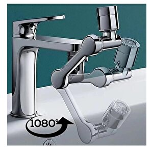 1080 Derece Dönen Hareketli Musluk Başlığı Banyo Mutfak Musluk Başlığı Robotik Musluk Ucu Uzatma Aparatı