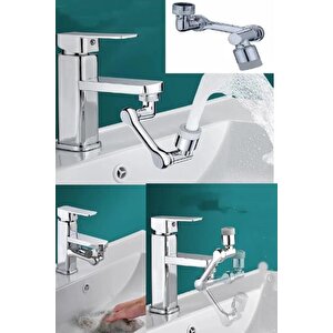 1080 Derece Dönen Hareketli Musluk Başlığı Banyo Mutfak Musluk Başlığı Robotik Musluk Ucu Uzatma Aparatı