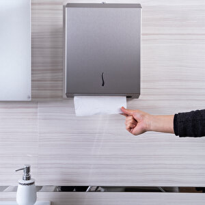 Vellora , Z Katlı Premium Kağıt Havluluk Dispenseri, Aisi 304 Krom 600'lü