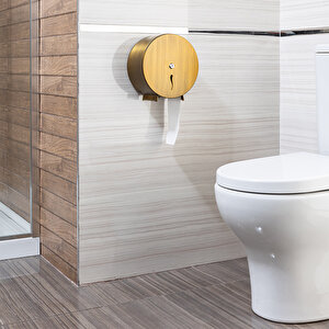 Vellora Premium Mini Jumbo Tuvalet Kağıdı Di̇spenseri̇ Ø 22 , Aisi 304 Gold Antik