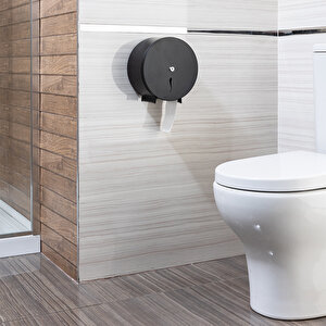 Vellora Premium Mini Jumbo Tuvalet Kağıdı Di̇spenseri̇ Ø 22 , Aisi 304 Siyah