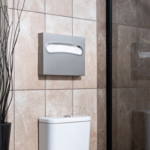 Vellora Premium Klozet Kapak Örtüsü Dispenseri, Aisi 304 Krom