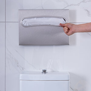 Vellora Premium Klozet Kapak Örtüsü Dispenseri, Aisi 304 Krom