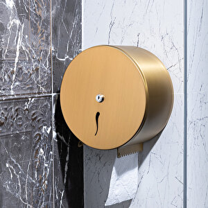 Vellora Premium Mini Jumbo Tuvalet Kağıdı Di̇spenseri̇ Ø 22 , Aisi 304 Gold