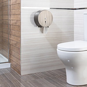 Vellora Premium Mini Jumbo Tuvalet Kağıdı Di̇spenseri̇ Ø 22 , Aisi 304 Krom Antik