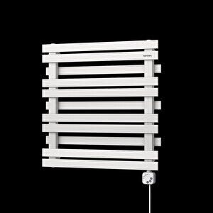 600x600mm 300W Elektrikli Paslanmaz Çelik Havlupan Laris Frost Simli Beyaz