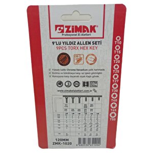 9lu Torx Alyan Seti Mıknatıslı 120mm Zmk1020