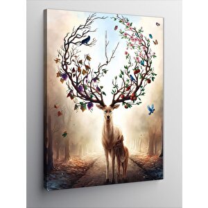 Kanvas Tablo Uzun Boynuzlu Geyik 70x100 cm