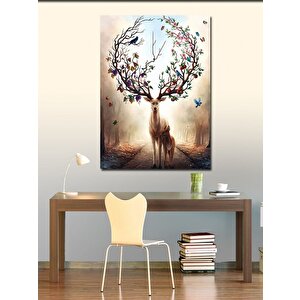 Kanvas Tablo Uzun Boynuzlu Geyik 70x100 cm