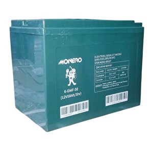 Monero 12v  58 Amper (12v 58ah) 2'li Paket 100 Amper Ebatlarinda Jel Elektri̇kli̇ Bi̇si̇klet Aküsü Ebatlar: 230*150*180mm